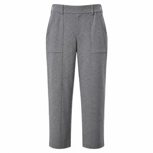 Lands End Starfish Straight Leg Knit Pants Gray Medium 10-12 Pocket Stretch
